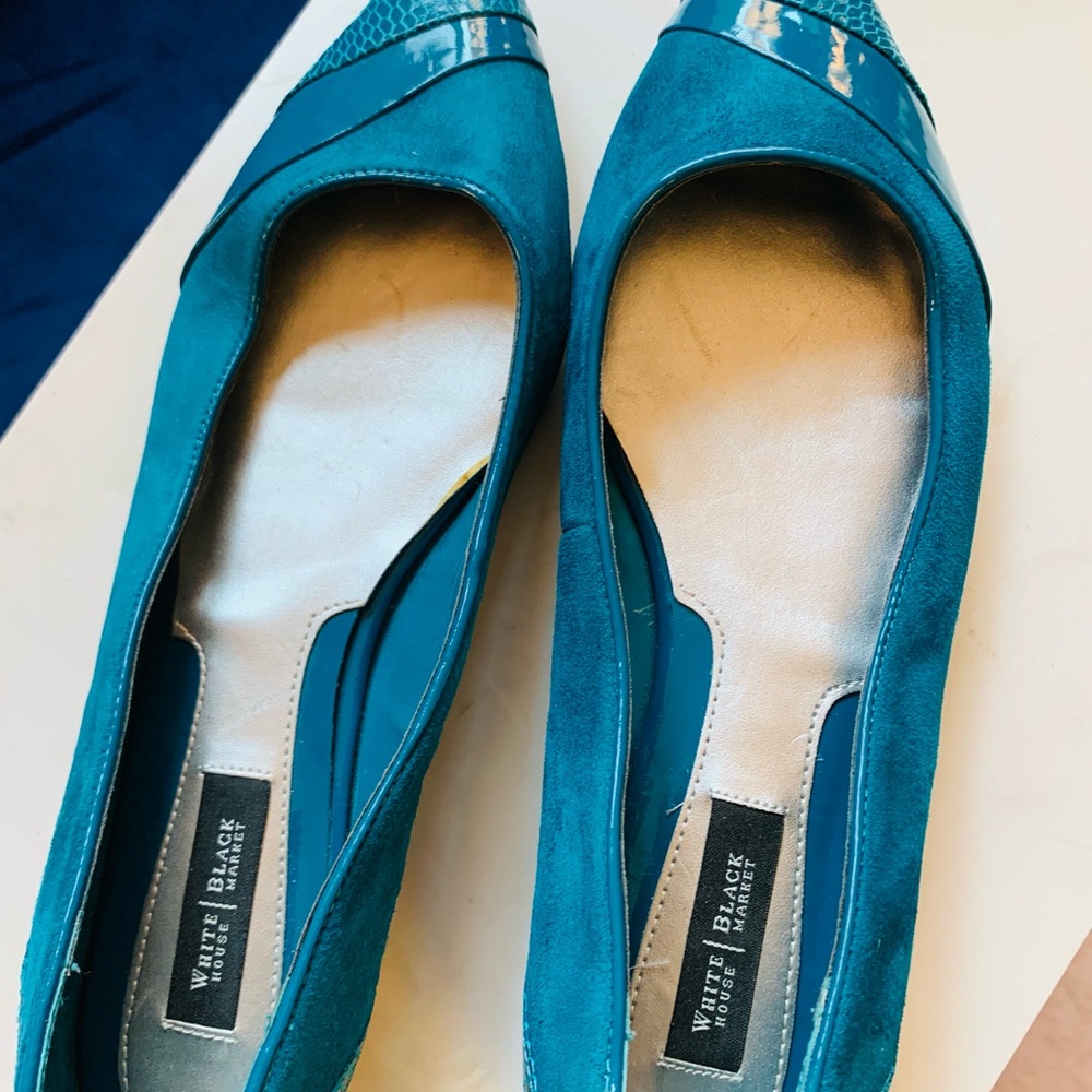 White House Black Market Blue Flats with Modern Design